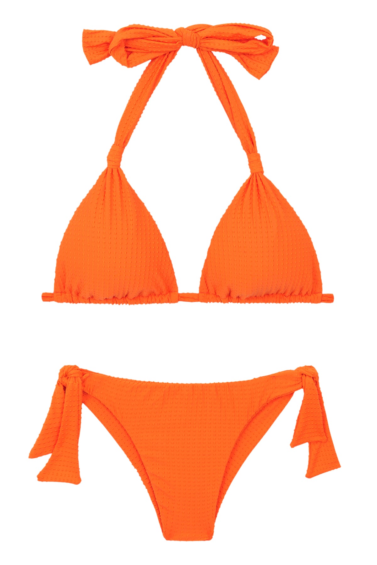 Product Front: Rio De Sol Two Piece Swimwear Set Dots-Orange Mel Italy