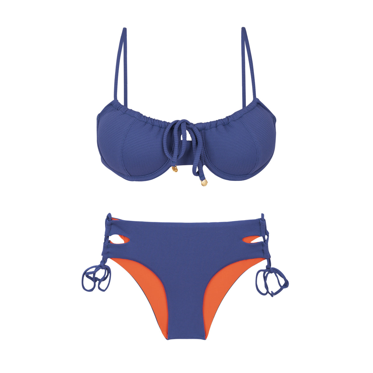 Product Front: Rio De Sol Two Piece Swimwear Set Mtx-Netuno Balconet-Tie Madrid