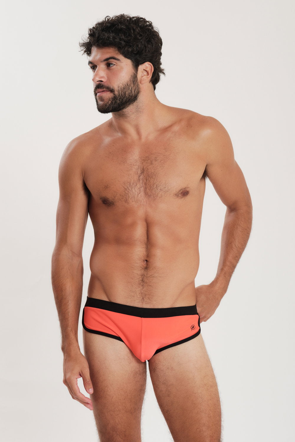 Model Front: Blueman Swim Trunks Sunga Miami Liso Coral