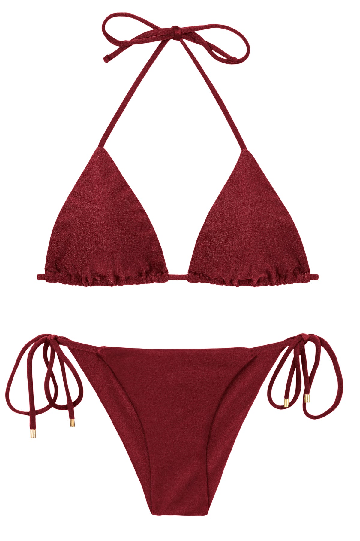 Product Front: Rio De Sol Two Piece Swimwear Set Shimmer-Divino Tri-Inv Cheeky-Tie
