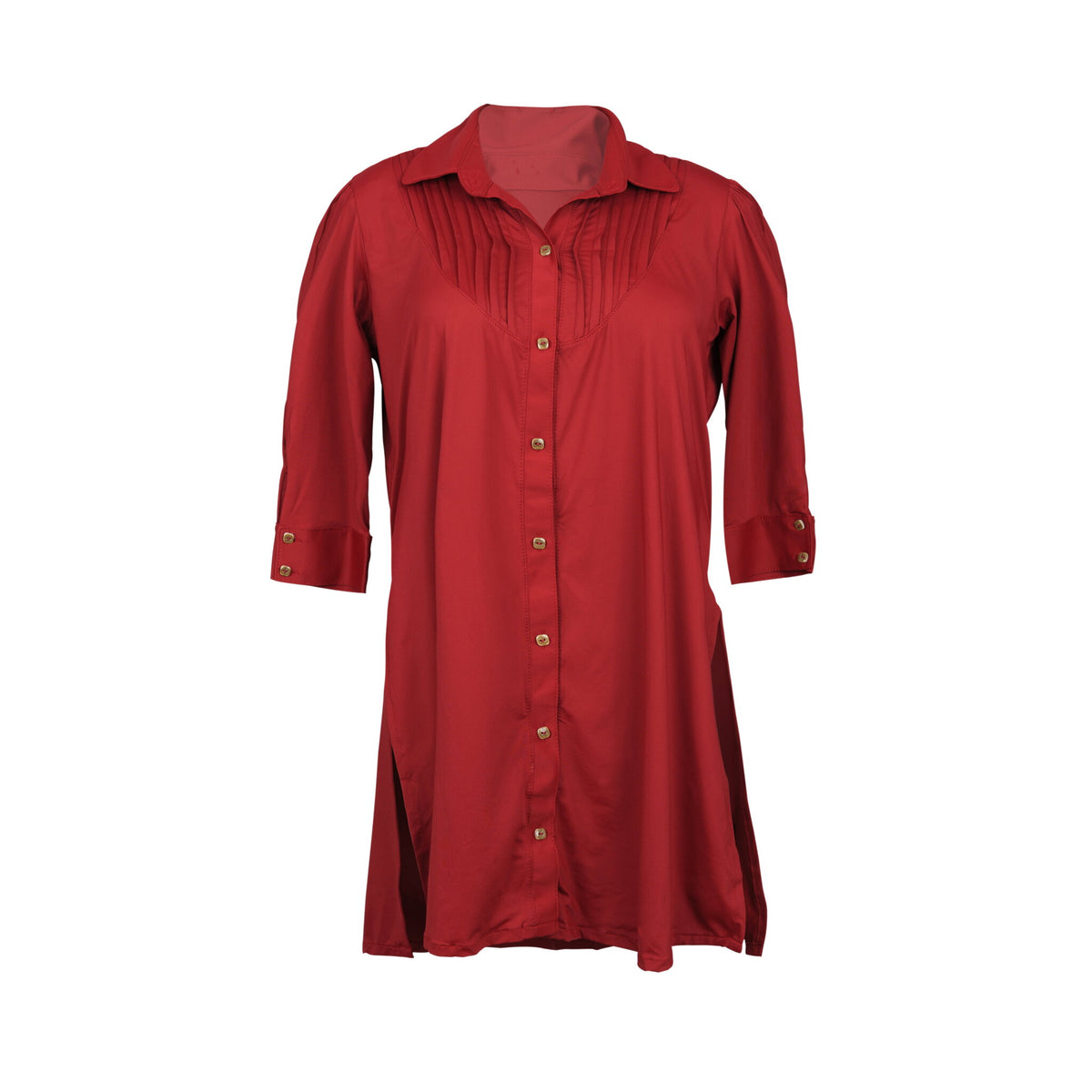 Product Front: Lua Morena Shirtdress Urucum Chemise Manga