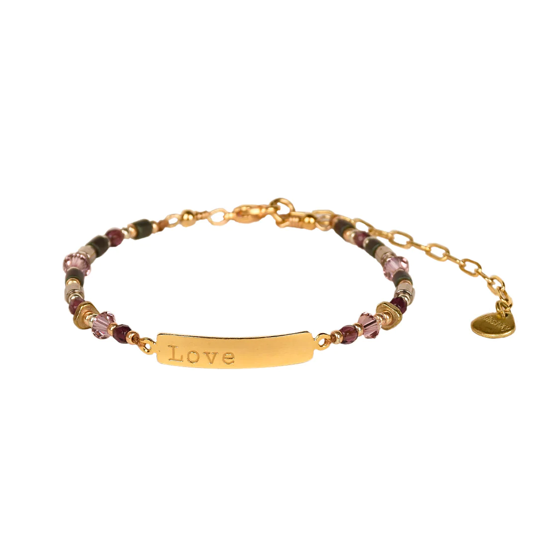Model Front: Mishky Bracelets Love Gold B-St-Xs-10928