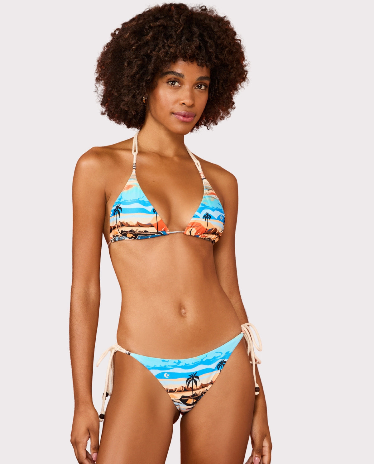 Image 02: Blueman Two Piece Swimwear Set Canoa-Quebrada Egito-Corda Inside-Corda