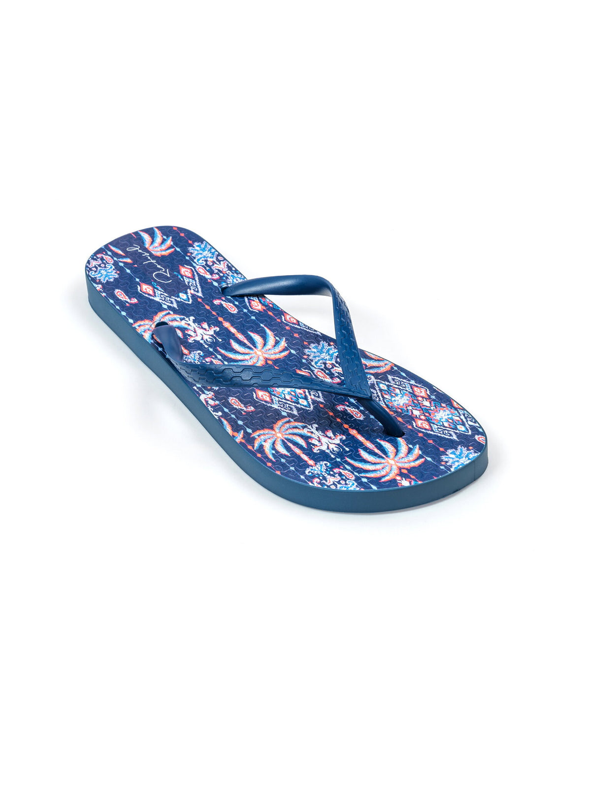 Image 04: Rio De Sol Flip-Flops Ikat-Blue Slim
