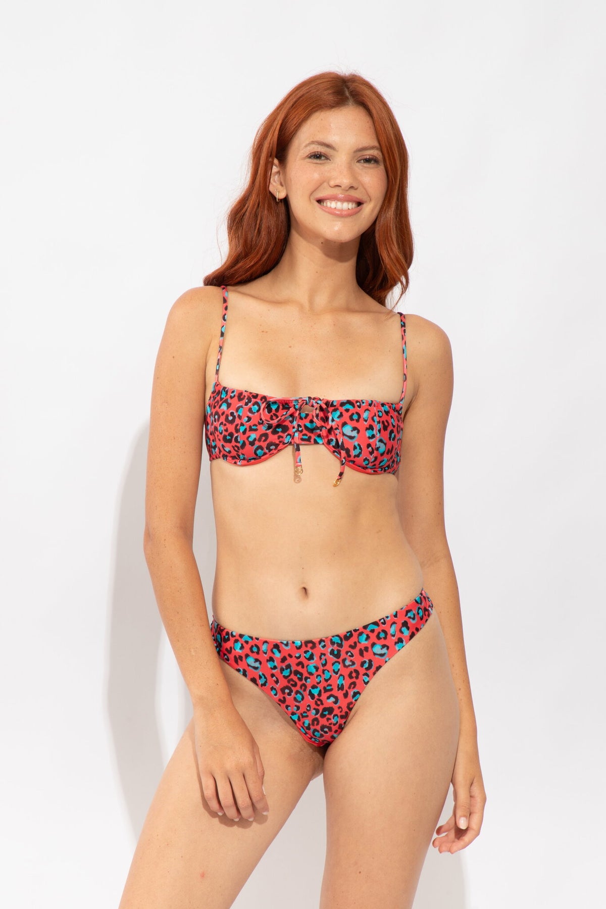 Image 05: Rio De Sol Bikini Bottoms Bottom Coral-Feline Nice-Fio