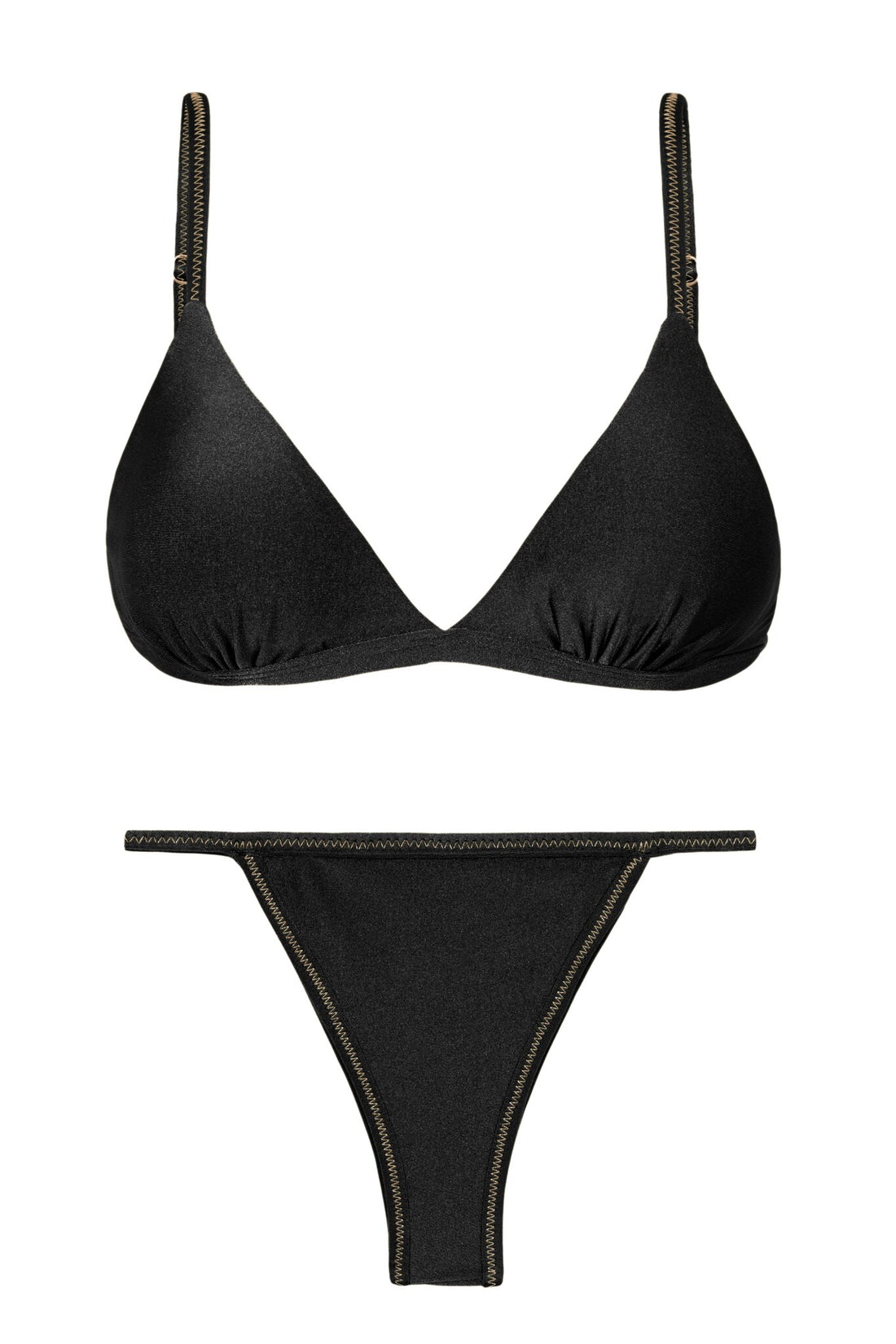 Product Front: Rio De Sol Two Piece Swimwear Set Shimmer-Black Tri-Fixo California