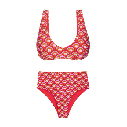 Product Front: Rio De Sol Two Piece Swimwear Set Floral-Scales Hera Hotpants