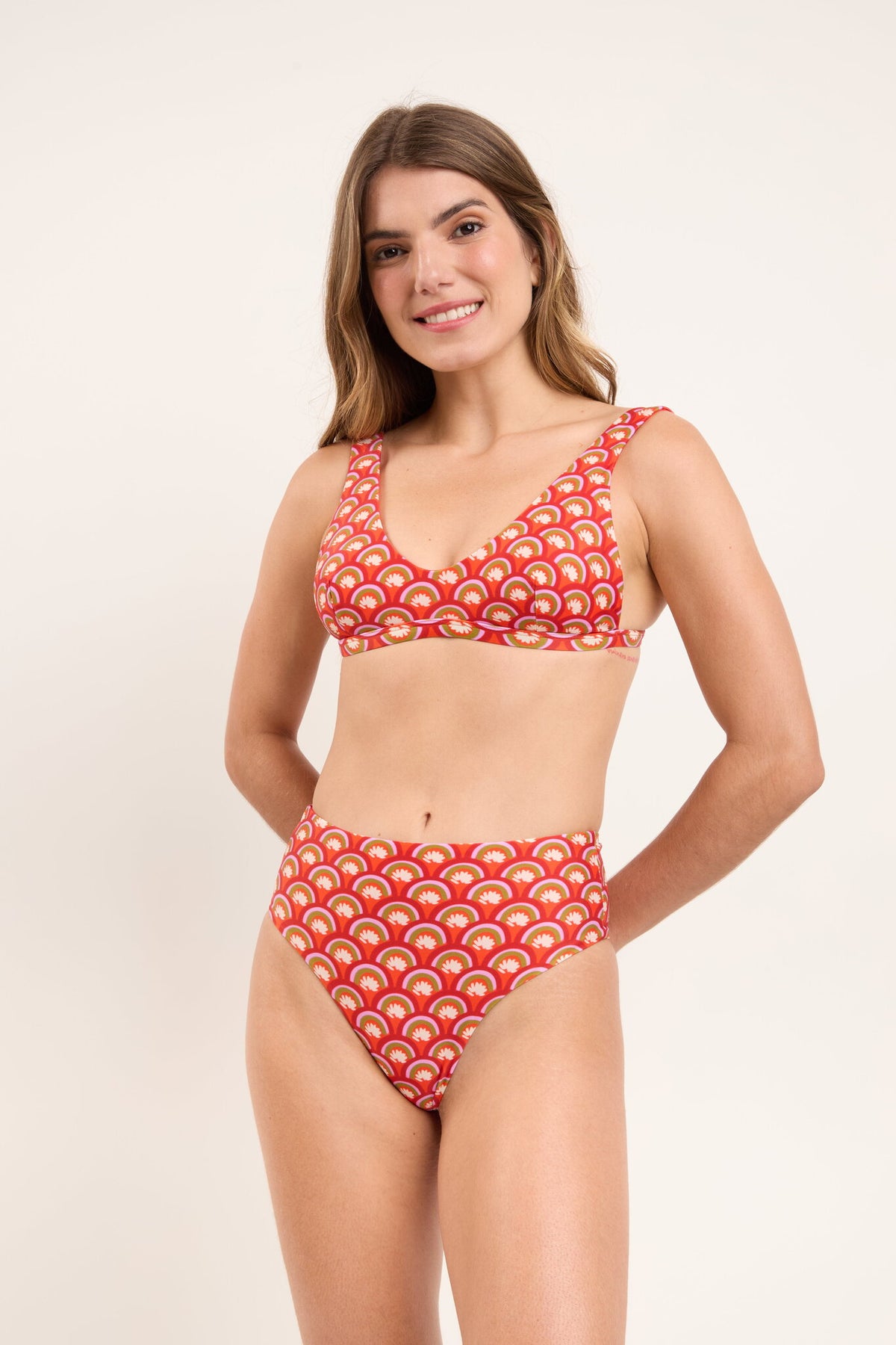 Image 05: Rio De Sol Two Piece Swimwear Set Floral-Scales Hera Hotpants