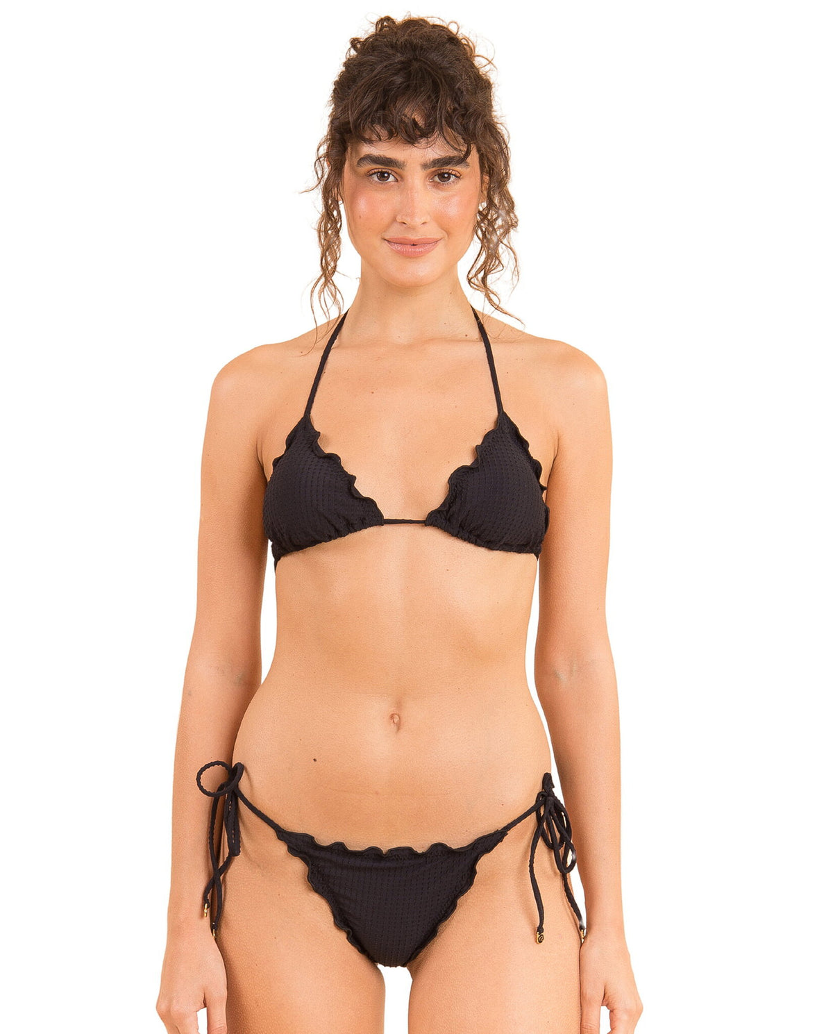 Gallery: Rio De Sol Two Piece Swimwear Set Dots-Black Frufru-Comfy