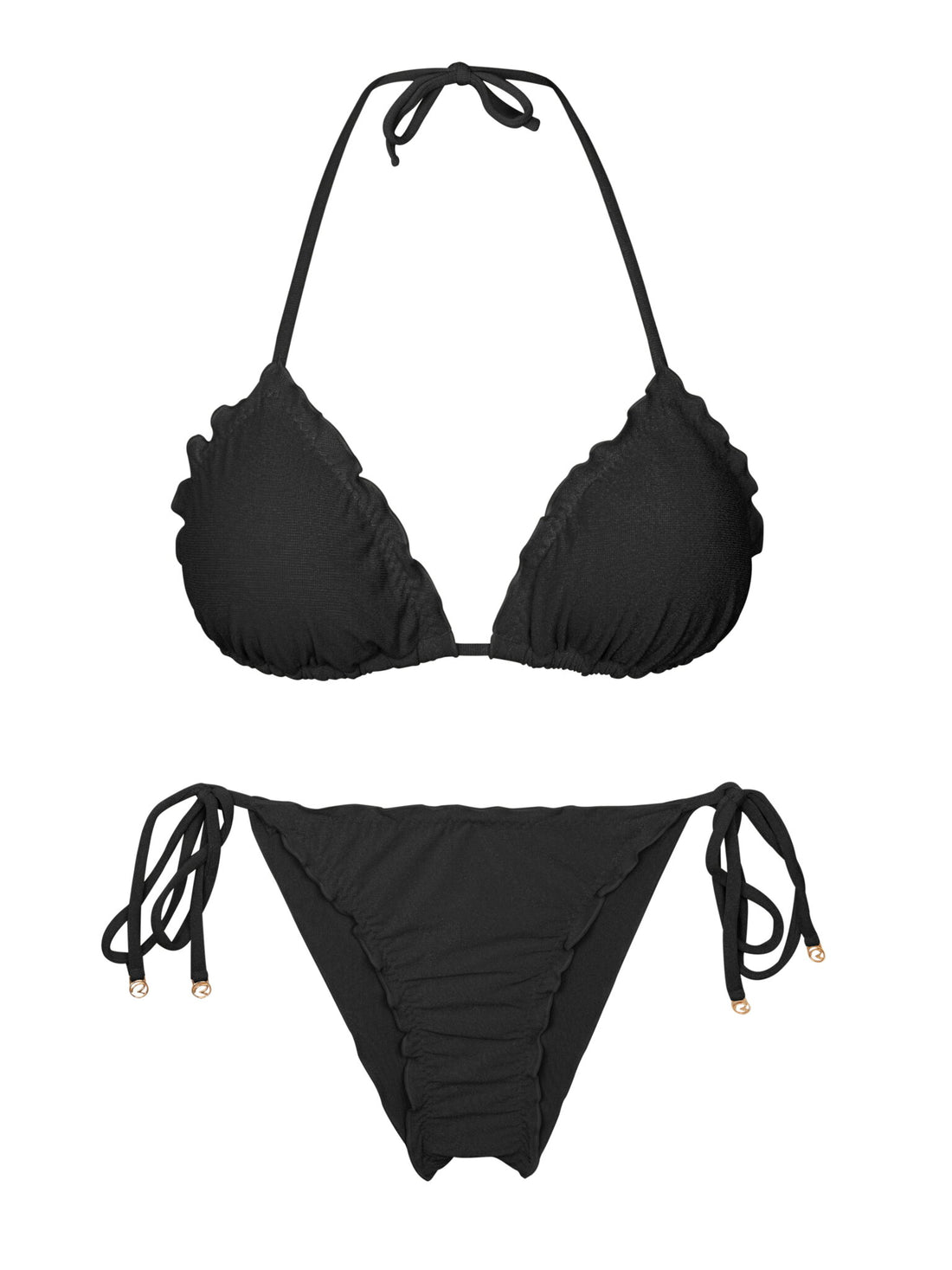 Product Front: Rio De Sol Two Piece Swimwear Set Malibu-Black Frufru