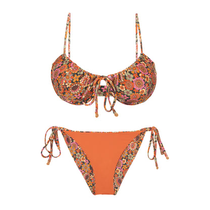 Product Back: Rio De Sol Two Piece Swimwear Set Bouquet Balconet-Tie Ibiza-Comfy
