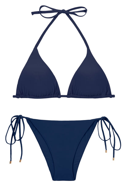 Product Front: Rio De Sol Two Piece Swimwear Set Navy Tri-Inv Lacinho