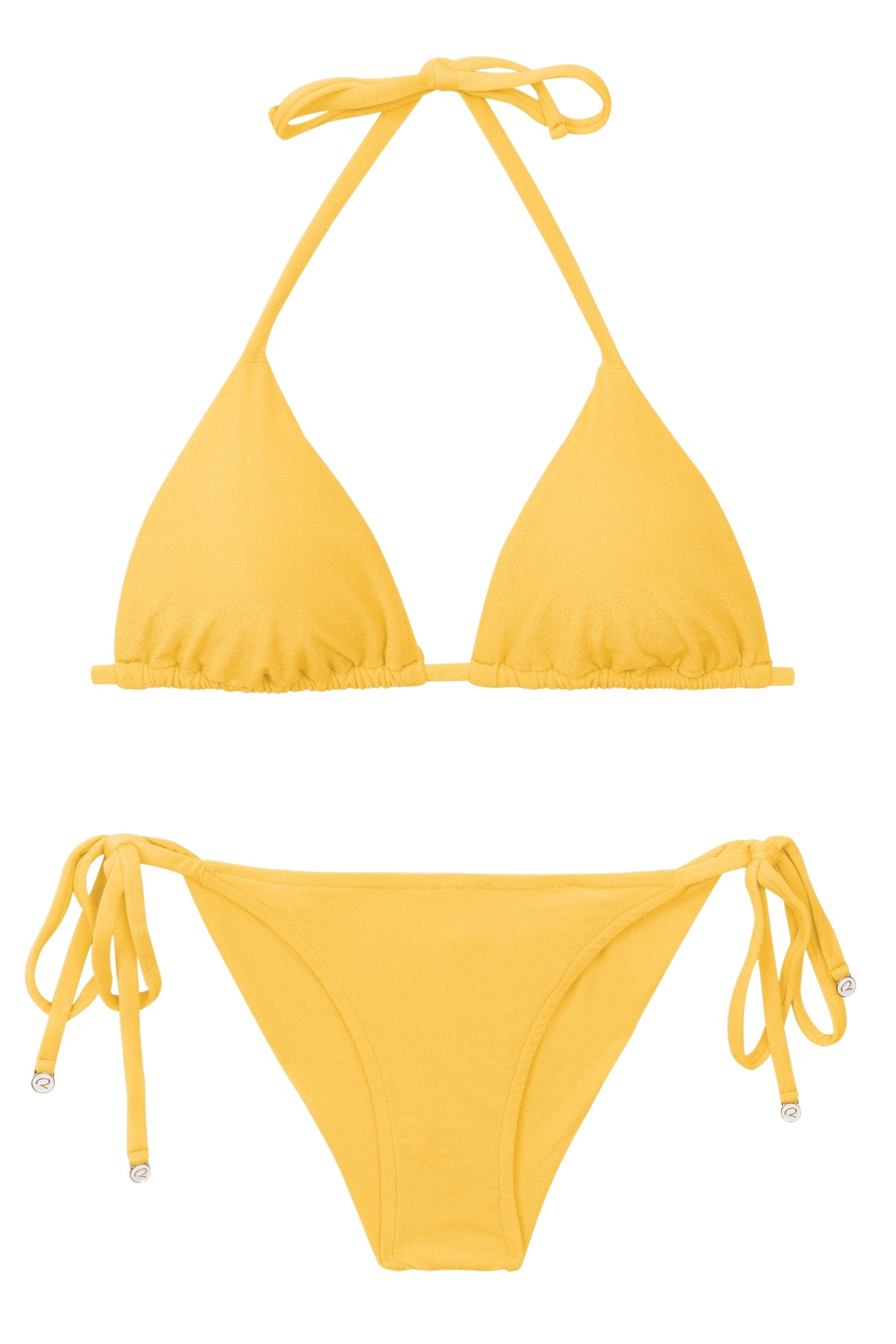 Product Front: Rio De Sol Two Piece Swimwear Set Malibu-Yellow Tri-Inv Cheeky-Tie