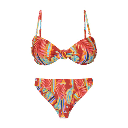 Product Front: Rio De Sol Two Piece Swimwear Set Sea-Bloom Bandeau-Joy Nice