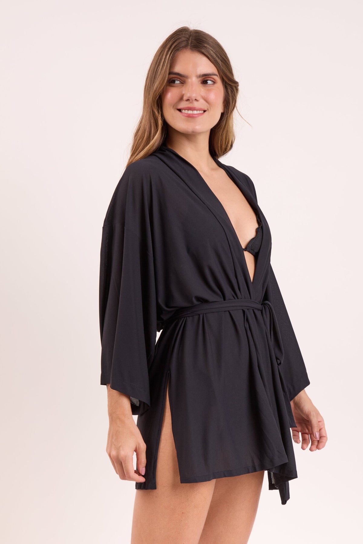 Image 03: Rio De Sol Kaftans And Kimonos Black Kimono