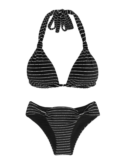 Product Front: Rio De Sol Two Piece Swimwear Set Linea-Black Mel