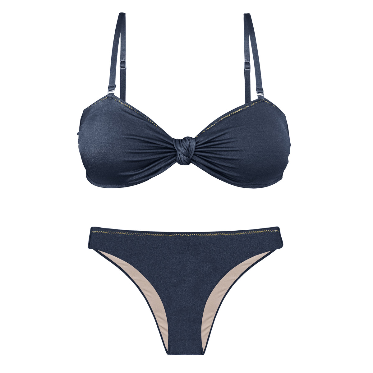 Product Front: Rio De Sol Two Piece Swimwear Set Shark Bandeau-Joy Essential