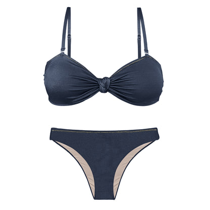 Product Front: Rio De Sol Two Piece Swimwear Set Shark Bandeau-Joy Essential