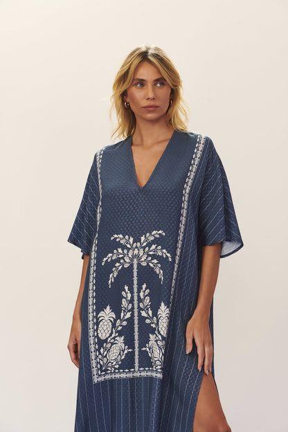 Image 02: Blueman Kaftans And Kimonos Kaftan Dress Seiva-Doce-Azul