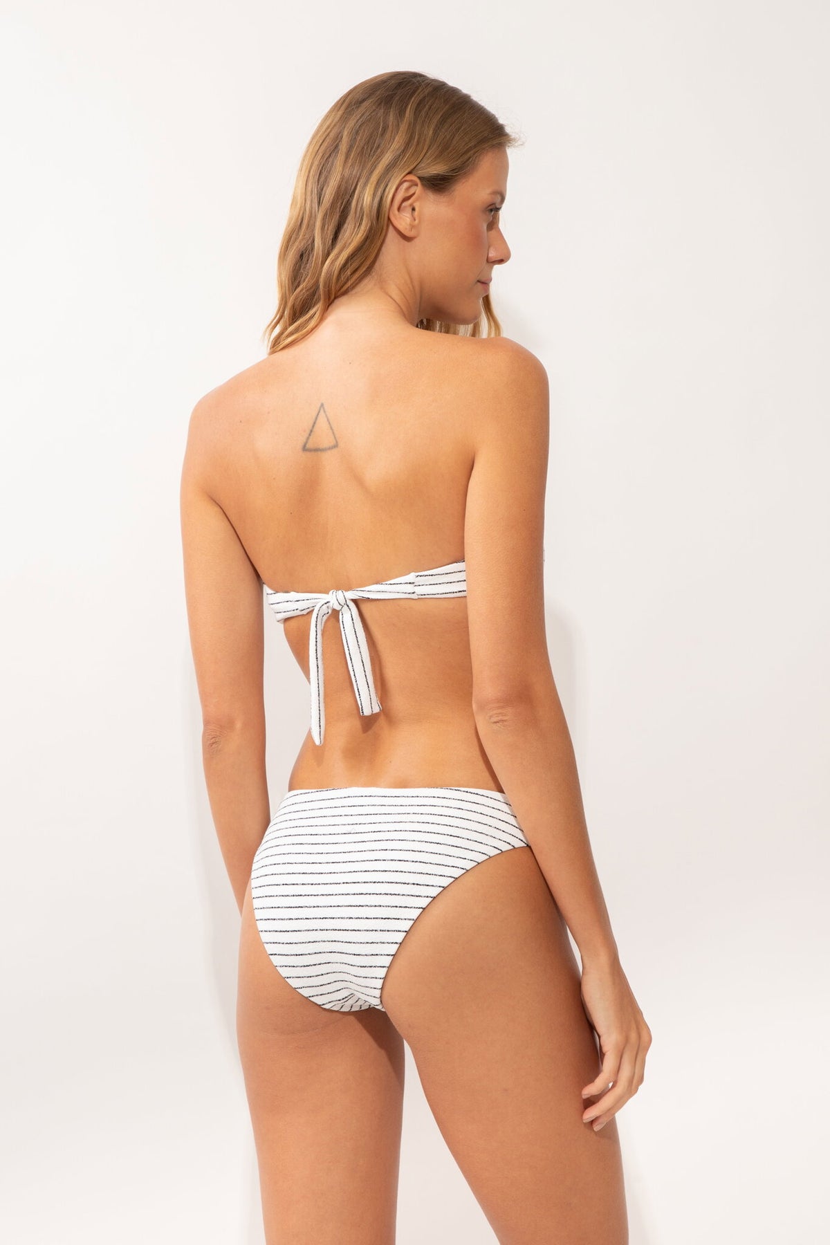 Model Back: Rio De Sol Two Piece Swimwear Set Linea-White Dora Essential-Comfy