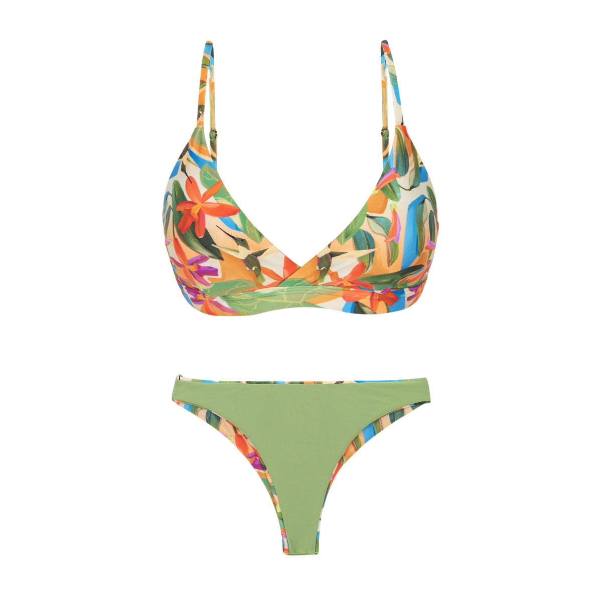 Product Back: Rio De Sol Two Piece Swimwear Set Tropical Paola Mia