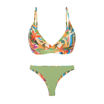 Product Back: Rio De Sol Two Piece Swimwear Set Tropical Paola Mia