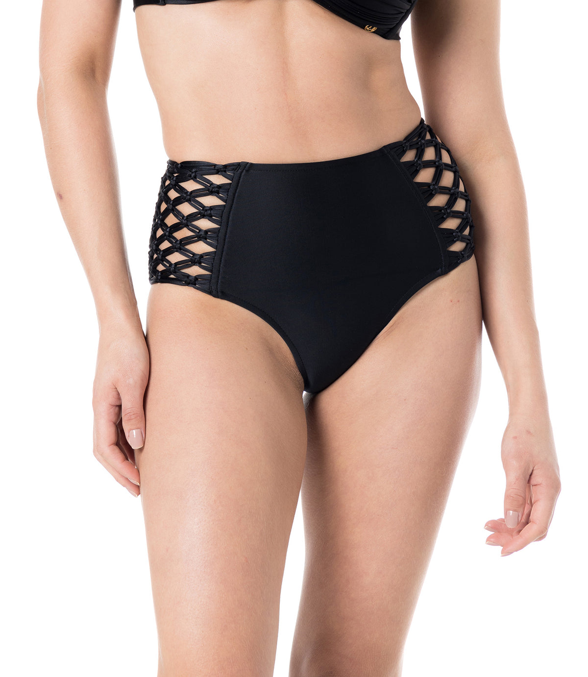 Gallery: Lua Morena Bikini Bottoms Bottom Pants Macrame Liso Preto