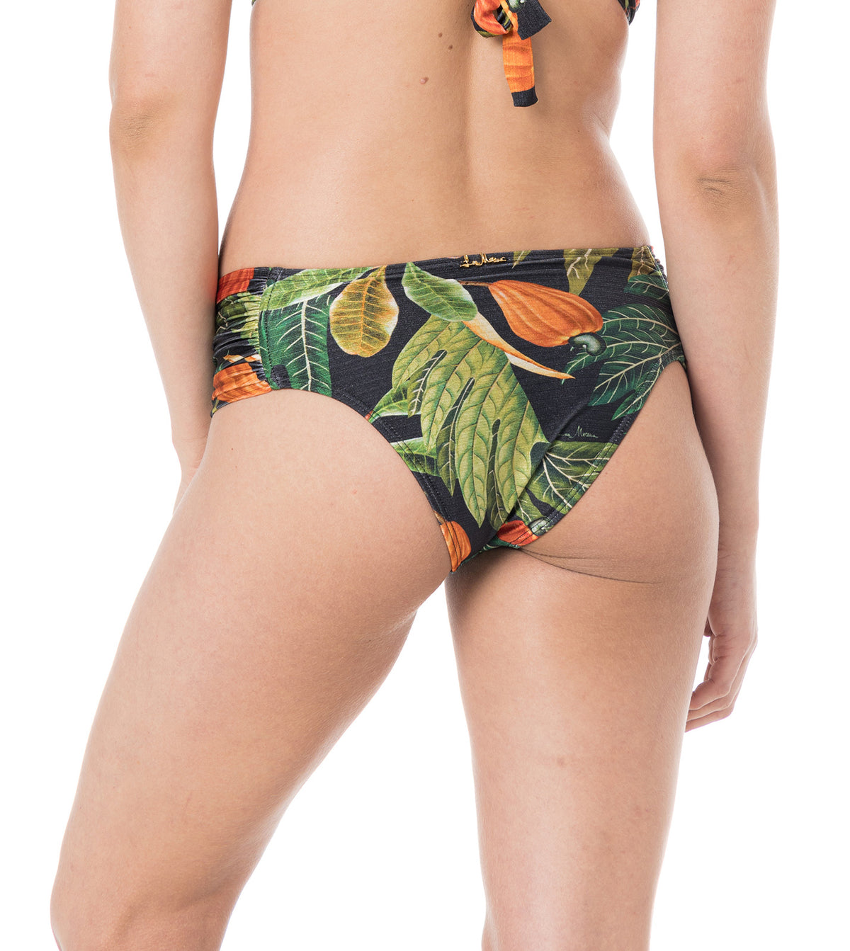 Model Back: Lua Morena Bikini Bottoms Bottom Meia Drapeada Larga Caju