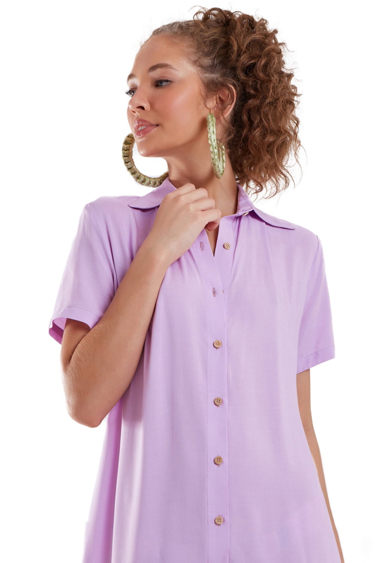 Image 03: Blueman Shirtdress Chemise Eva Roxo
