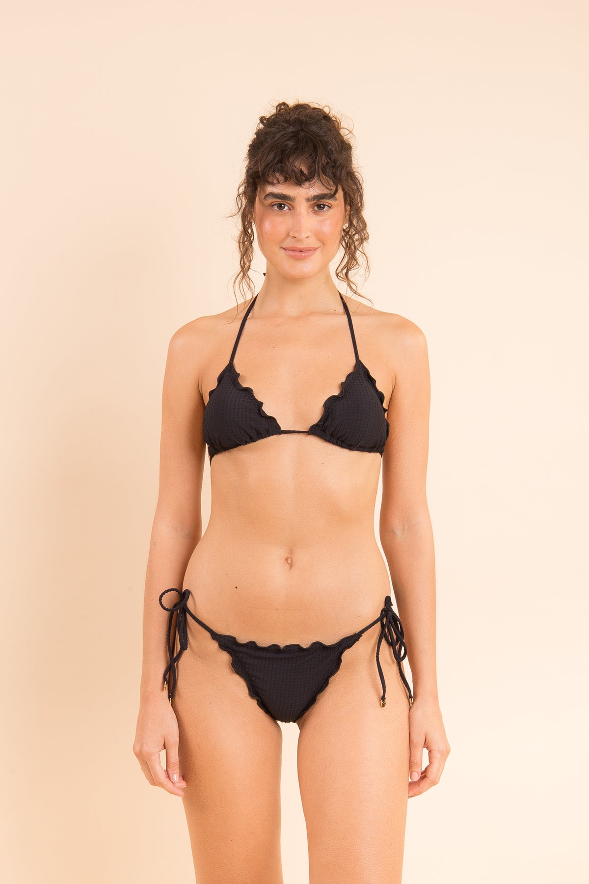 Image 13: Rio De Sol Bikini Bottoms Bottom Dots-Black Frufru