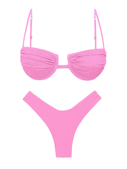 Product Front: Rio De Sol Two Piece Swimwear Set Crespinho-Rosa Zaya Nara