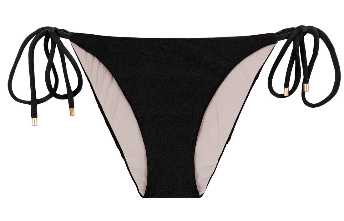 Product Front: Rio De Sol Bikini Bottoms Bottom Shimmer-Black Ibiza-Comfy