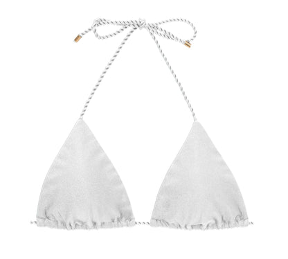 Product Front: Rio De Sol Bikini Tops Top Shimmer-White Tri-Rope