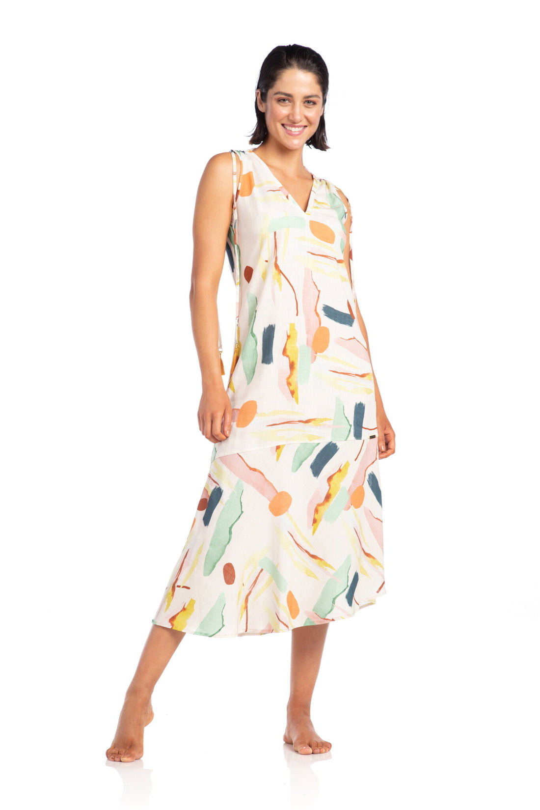 Model Front: La Playa Midi Dresses Vestido Midi Paleta