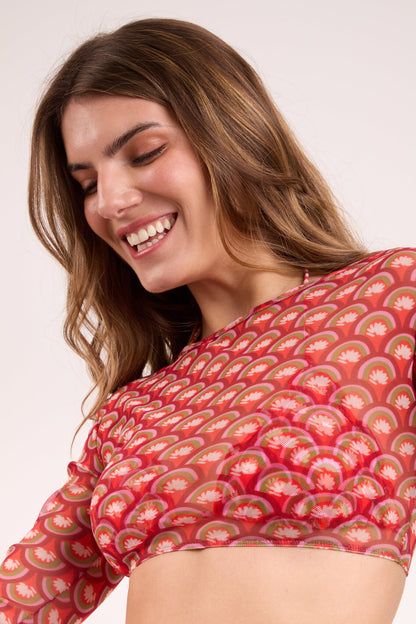 Image 07: Rio De Sol Beach Top Floral-Scales Top Harper