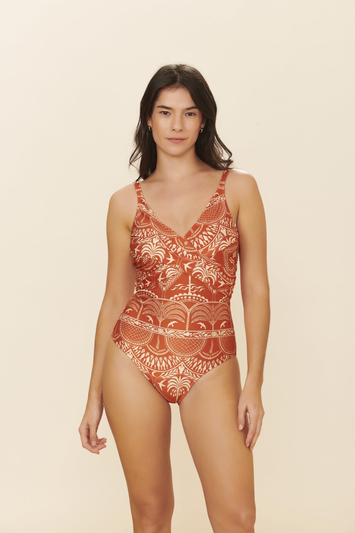Model Front: Blueman One Piece Swimsuits Maio Brisa-Suave New Atracao