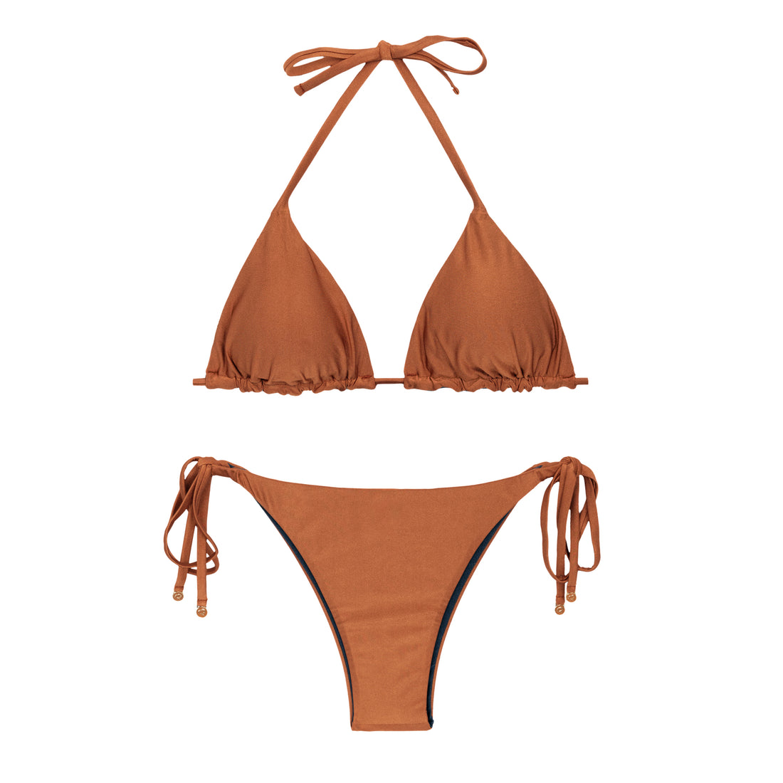 Product Front: Rio De Sol Two Piece Swimwear Set Nocciola Tri-Inv Ibiza