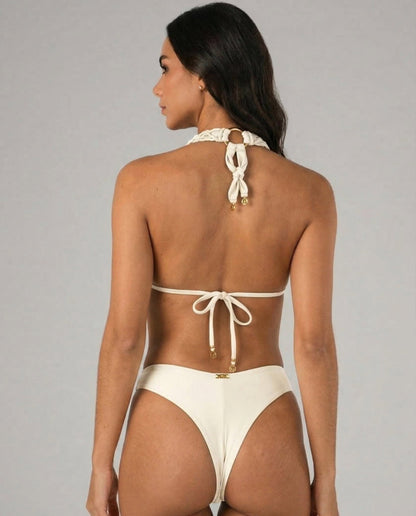 Model Back: Lua Morena Bikini Bottoms Bottom Areia Fio-Dobrado