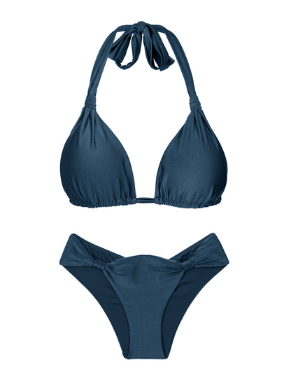 Product Front: Rio De Sol Two Piece Swimwear Set Shimmer-Shark Mel