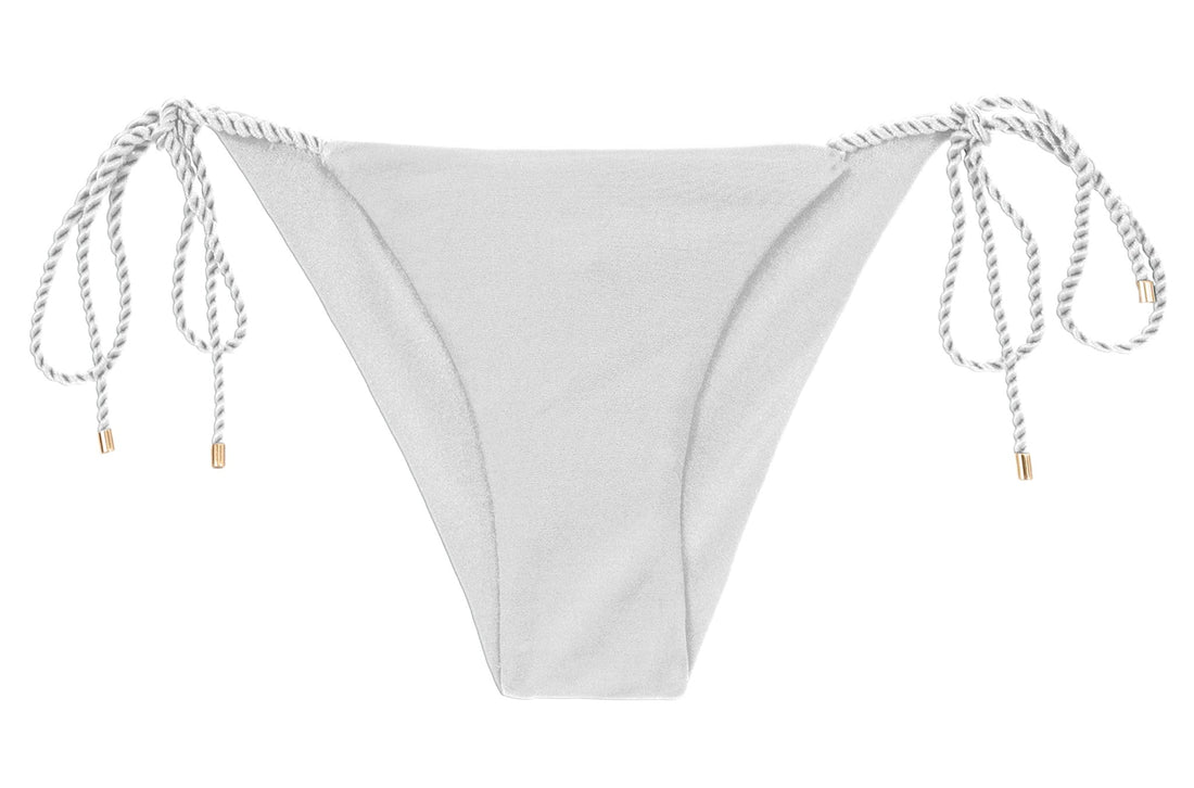Product Front: Rio De Sol Bikini Bottoms Bottom Shimmer-White Cheeky-Rope