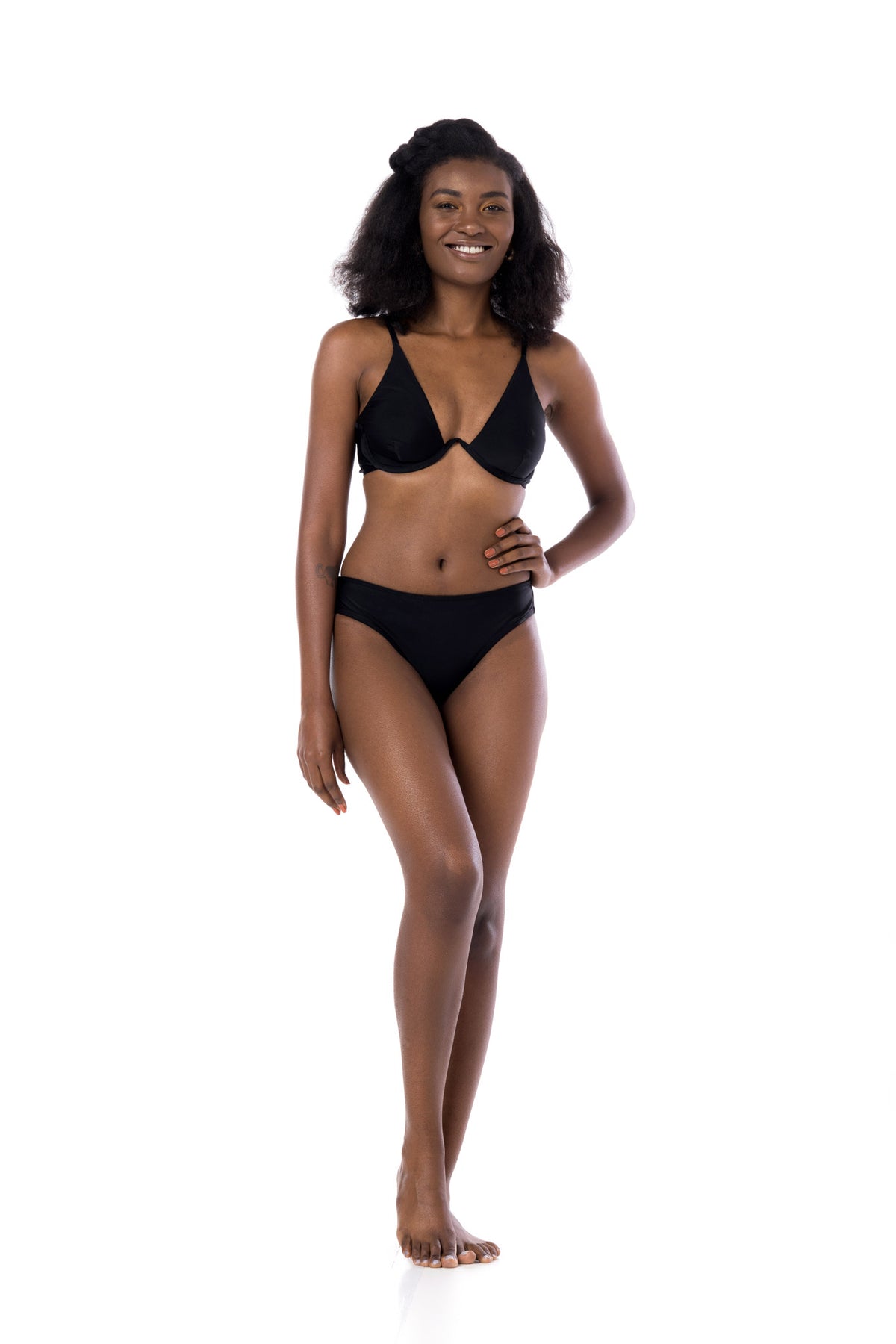 Model Front: La Playa Bikini Tops Top V Fio Preto