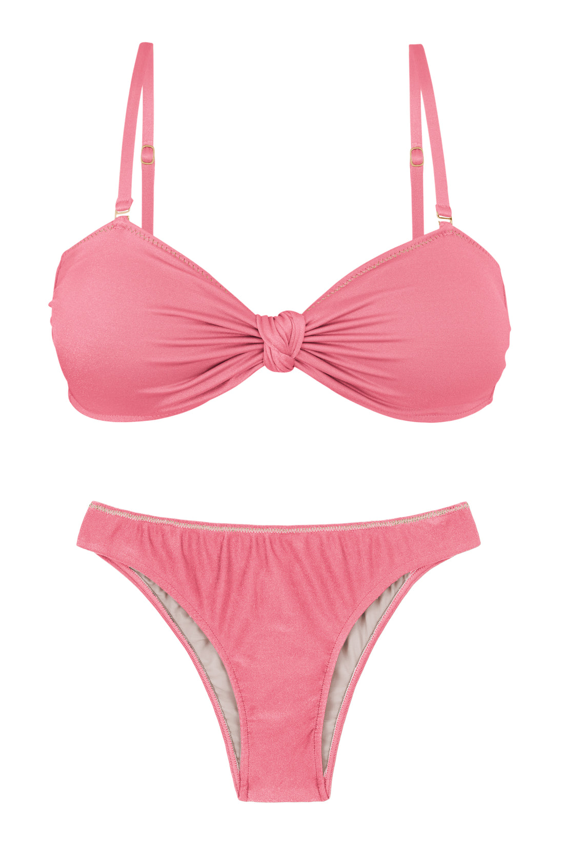Product Front: Rio De Sol Two Piece Swimwear Set Shimmer-Confetti Bandeau-Joy Essential