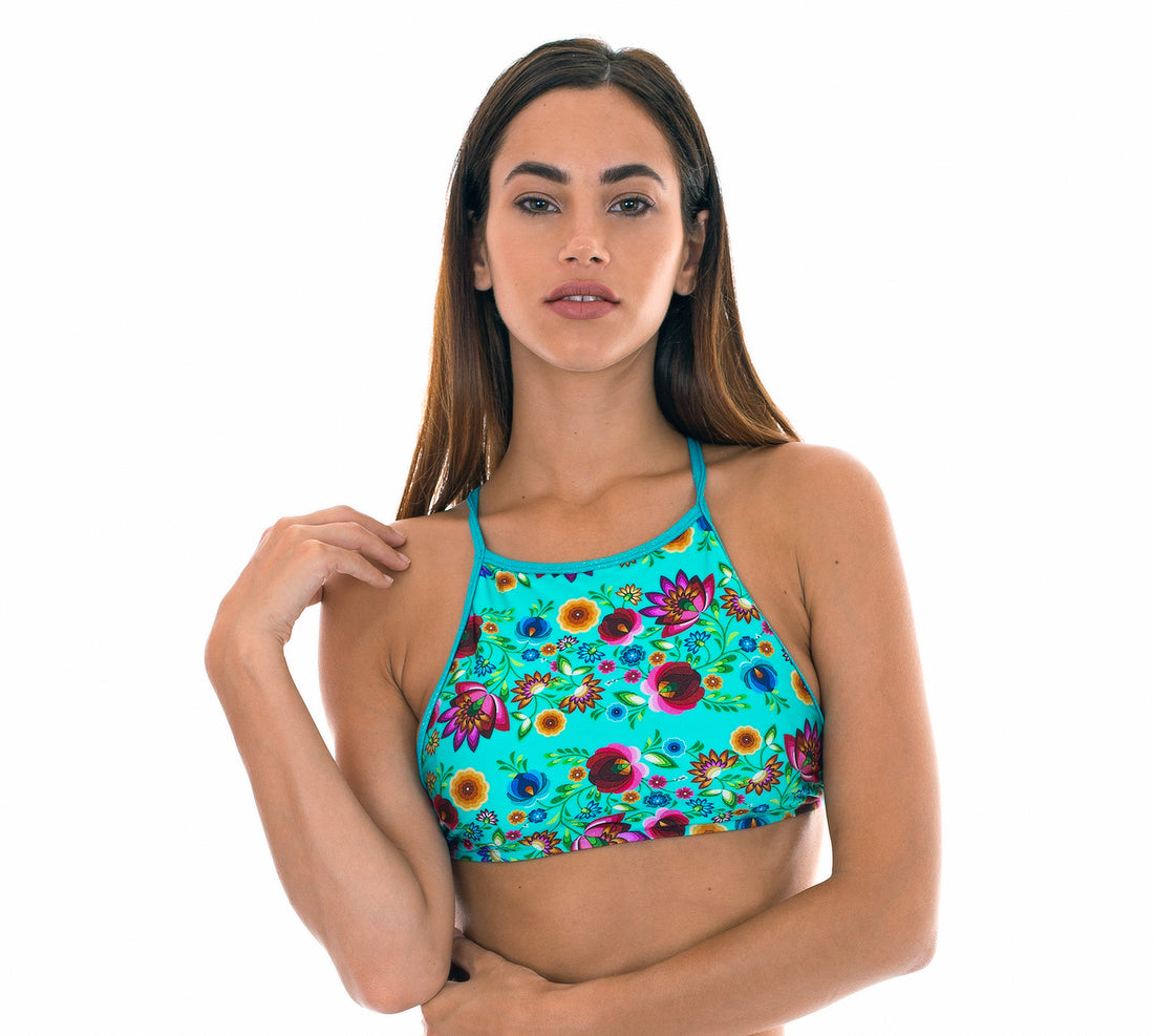 Model Front: Rio De Sol Bikini Tops Soutien Bloom Cropped
