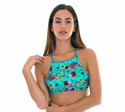 Model Front: Rio De Sol Bikini Tops Soutien Bloom Cropped