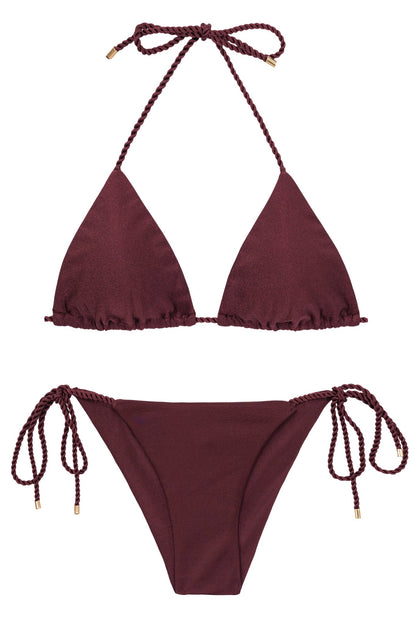Product Front: Rio De Sol Two Piece Swimwear Set Barolo Tri-Inv Cheeky-Tie
