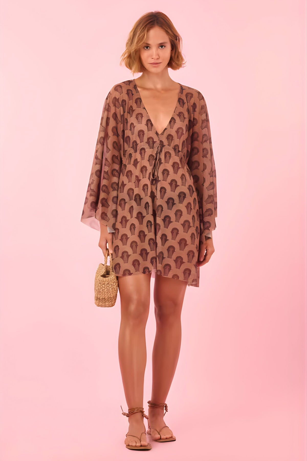 Model Front: Blueman Kaftans And Kimonos Makani Kaftan