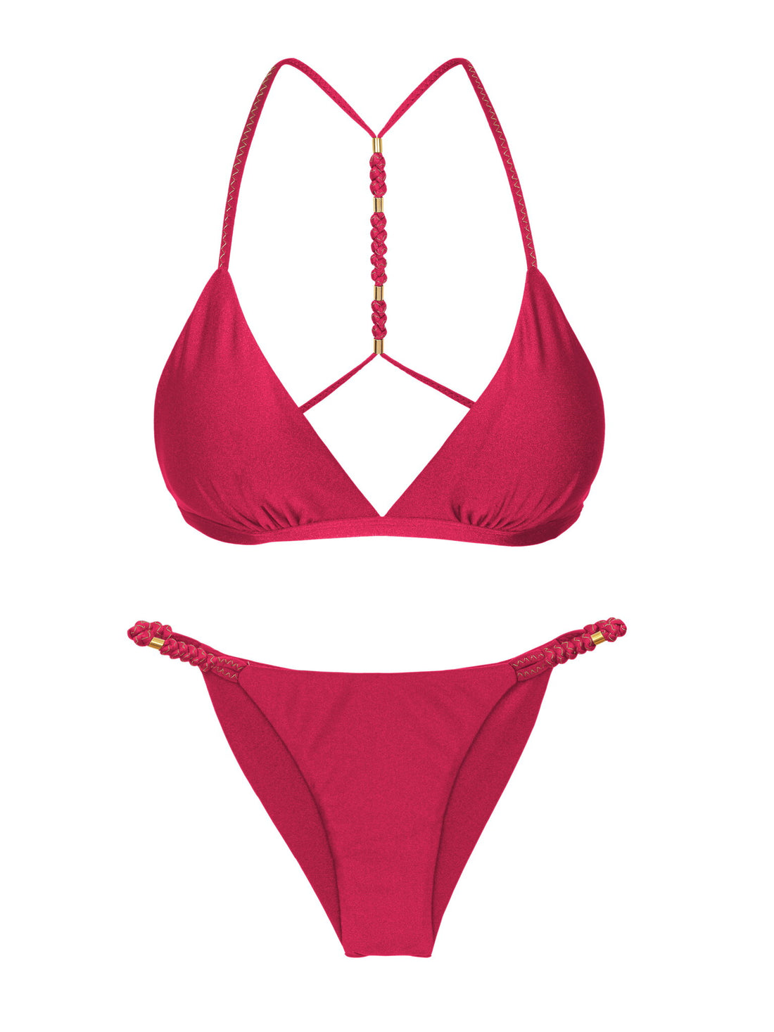 Product Front: Rio De Sol Two Piece Swimwear Set Shimmer-Desejo Tri-Fixo-Noa Cheeky-Noa