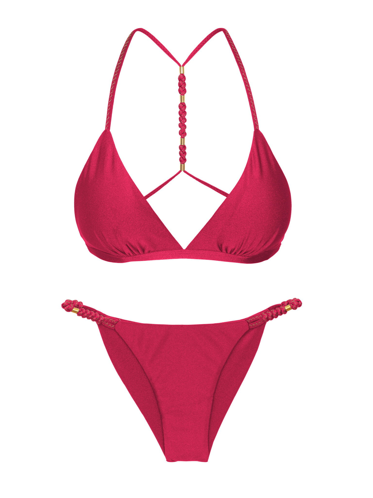 Product Front: Rio De Sol Two Piece Swimwear Set Shimmer-Desejo Tri-Fixo-Noa Cheeky-Noa