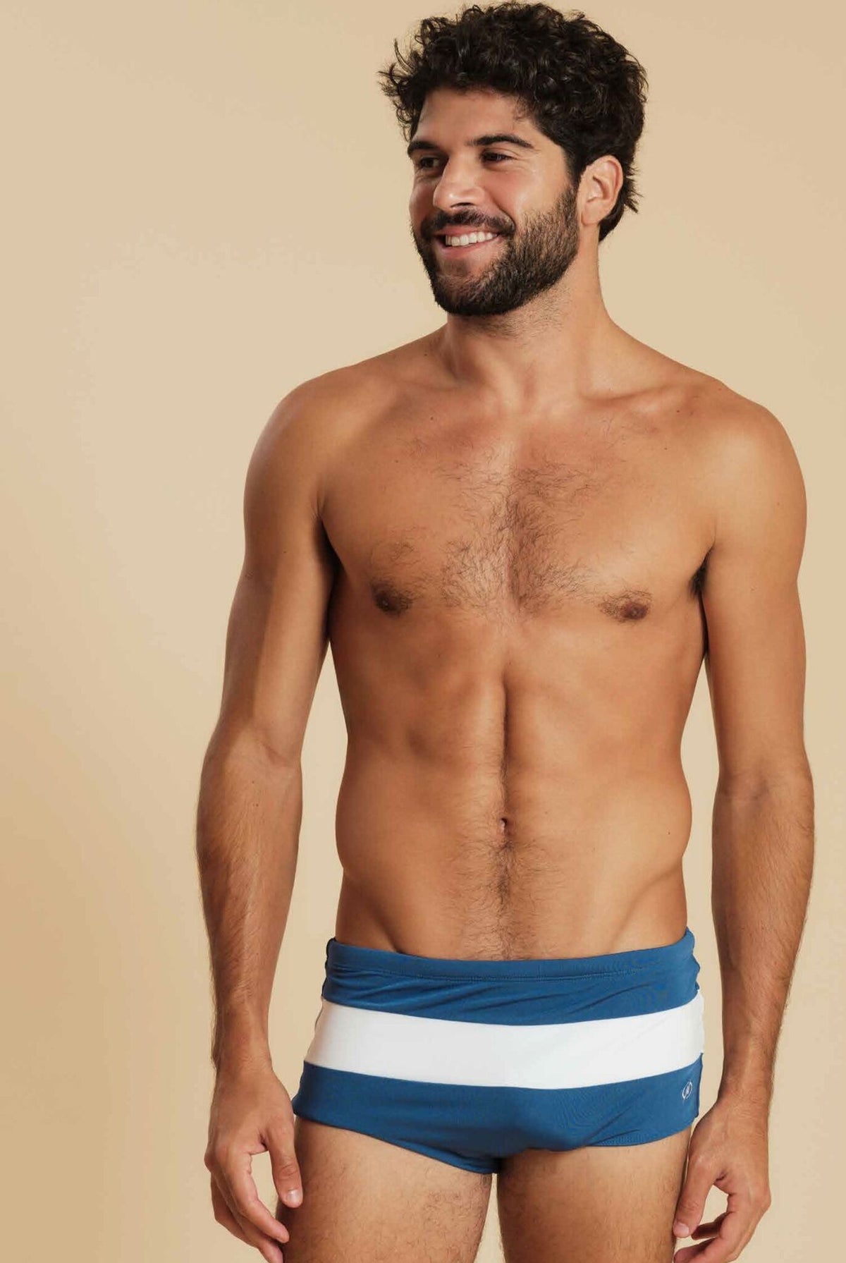 Image 03: Blueman Swim Trunks Sunga Army Crepúsculo Bicolor Liso Azul