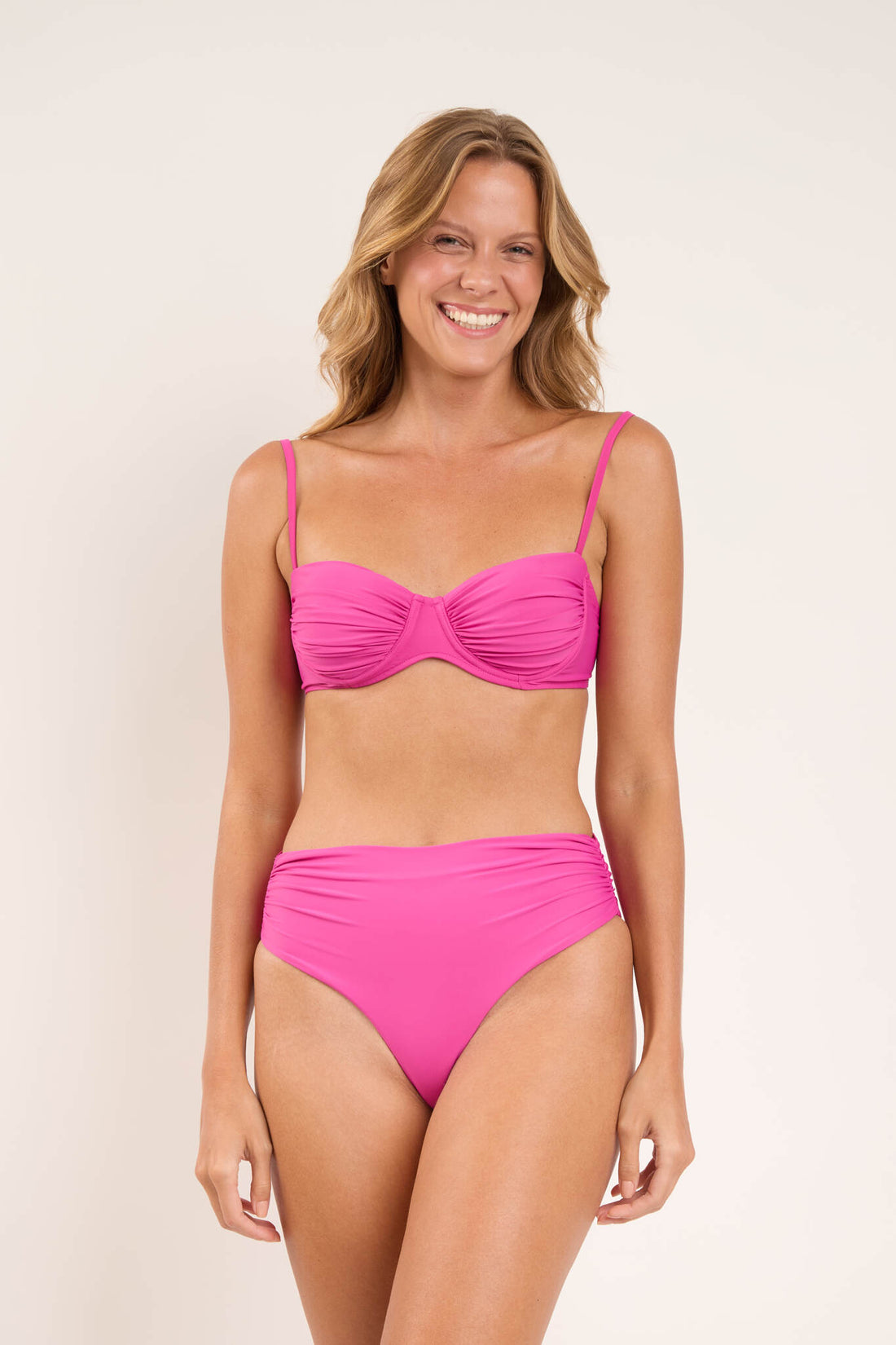 Model Front: Rio De Sol Bikini Bottoms Bottom Fluity-Amor Amy